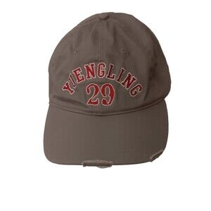 Yuengling Beer 29 Gray Distressed Adjustable Hat 100% Cotton
